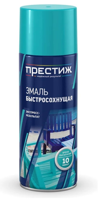Эмаль аэрозольная 520мл черная матовая ПРЕСТИЖ