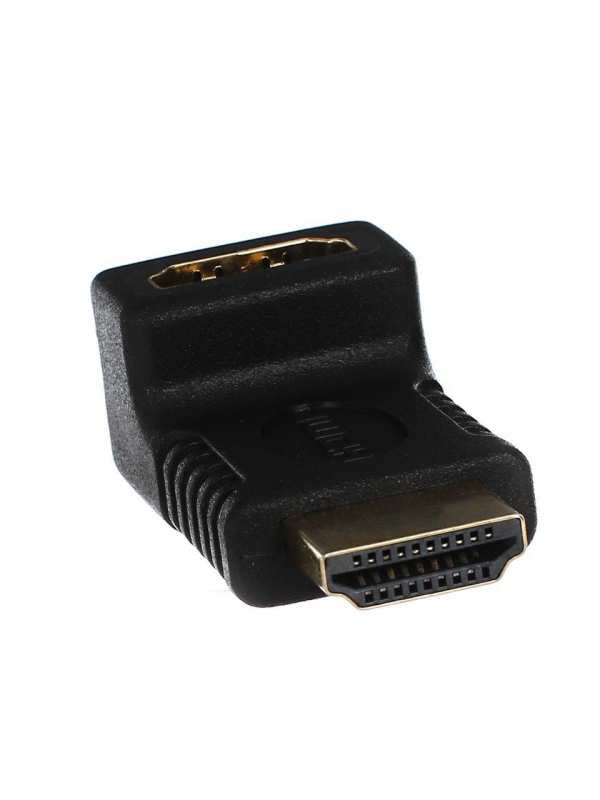 Переходник HDMI штекер HDMI гнездо в блистере угловой