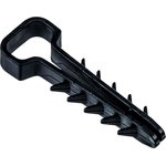 Дюбель-хомут кабельный 6х12 для плоского кабеля черный