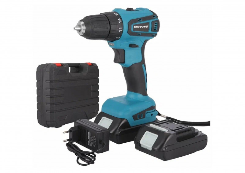 Дрель акк. 18В MKBL-18Т Бесщеточный (45Нм/2,0Ач/2акк./Li-ion/кейс) PROFIPOWER