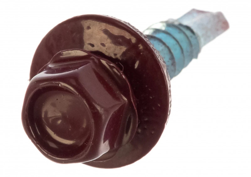 Саморез кровельный RAL3005 5,5х19 винно-красный