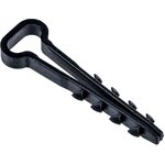 Дюбель-хомут кабельный 5х10 для плоского кабеля черный