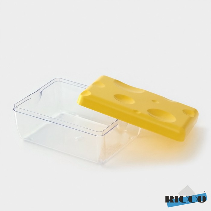 Контейнер для сыра 16х11х17см, цвет желтый, RICCO