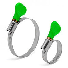 Хомут червячный с ключом 12-20мм нерж