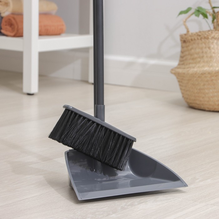 Щетка для пола с совком, цвет серый Etna