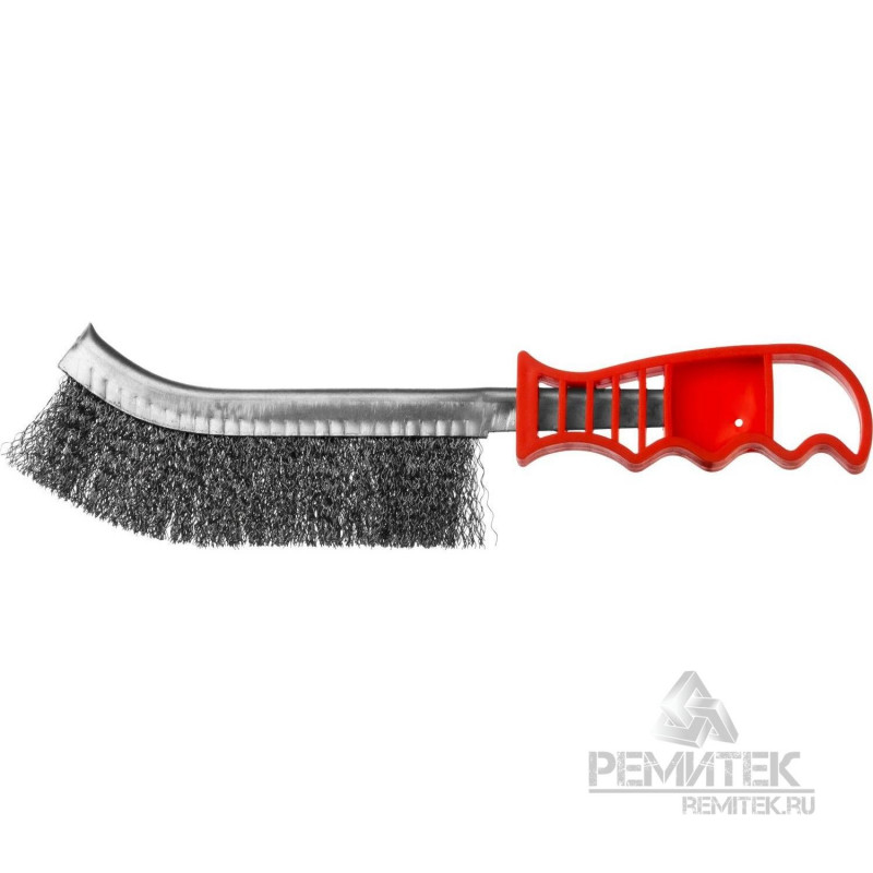 Щетка ручная с пластмассовой ручкой стальная проволока 0,3мм MIRAX