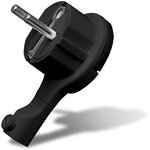 Вилка-невидимка 16А 250В с/з черная UNIVersal